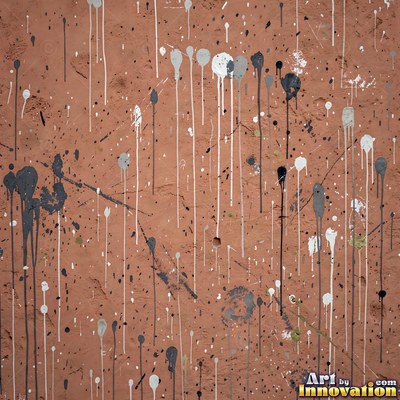 Smoke stained ochre wall with dark soot gradients across the surface
