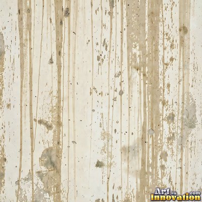 Old blue gray wall built up in layers of patched plaster and paint