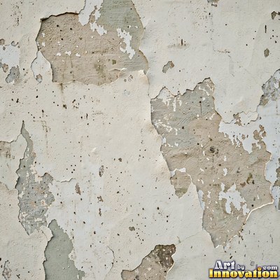 Blackened grunge wall with dried paint splatter filling the frame