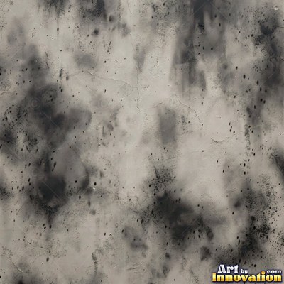 Smoke stained ochre wall with dark soot gradients across the surface