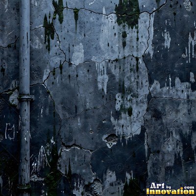 Grungy beige wall splattered with old paint drips, shot flat and even