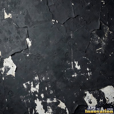 Smoke stained ochre wall with dark soot gradients across the surface