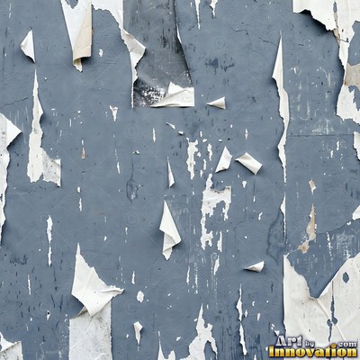 Smoke stained ochre wall with dark soot gradients across the surface