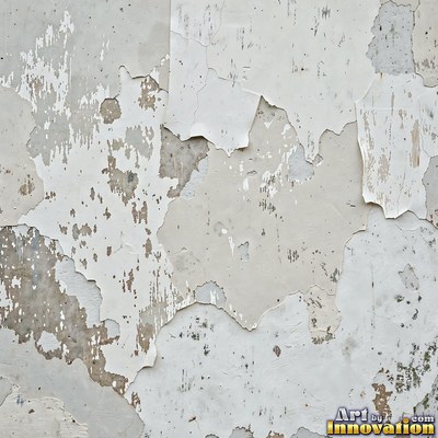 Blackened grunge wall with dried paint splatter filling the frame