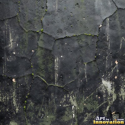 Grungy beige wall splattered with old paint drips, shot flat and even