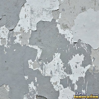 Smoke stained ochre wall with dark soot gradients across the surface