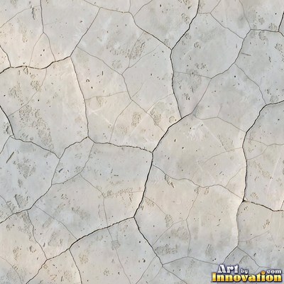 Swirled plaster ceiling pattern of overlapping circles in cool gray