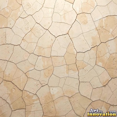 Rough sand textured stucco in warm beige under even front light