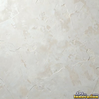 Cracked plaster with fine spidery lines in faded mint green paint
