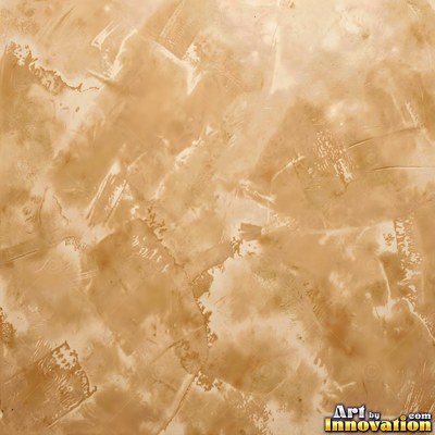 Swirled plaster ceiling pattern of overlapping circles in cool gray