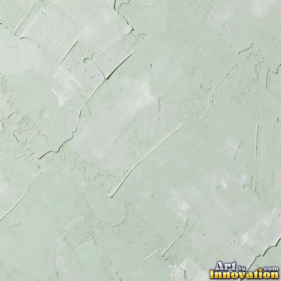 Swirled plaster ceiling pattern of overlapping circles in cool gray