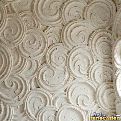 Tuscan style plaster in weathered cream with soft patches of tone