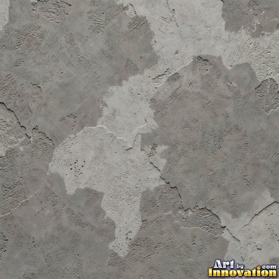 Cracked plaster with fine spidery lines in faded mint green paint