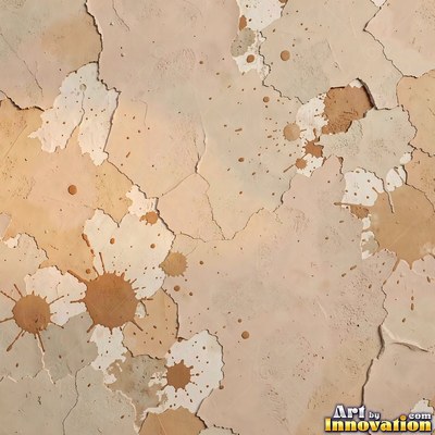 Rough sand textured stucco in warm beige under even front light
