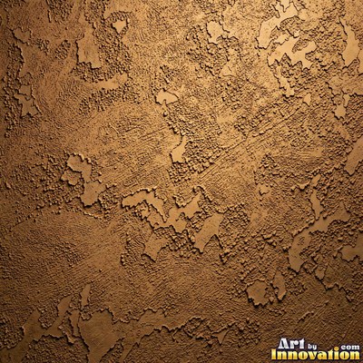 Swirled plaster ceiling pattern of overlapping circles in cool gray