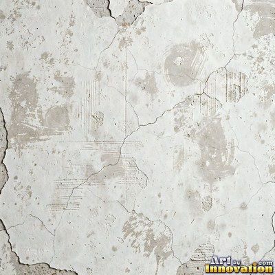 Swirled plaster ceiling pattern of overlapping circles in cool gray