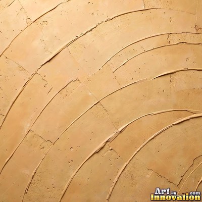 Rough sand textured stucco in warm beige under even front light