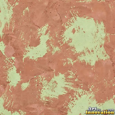 Swirled plaster ceiling pattern of overlapping circles in cool gray