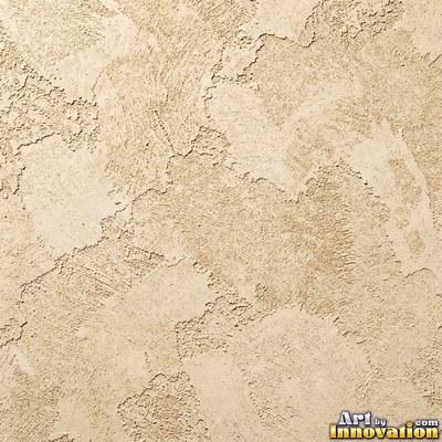 Swirled plaster ceiling pattern of overlapping circles in cool gray