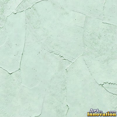 Swirled plaster ceiling pattern of overlapping circles in cool gray