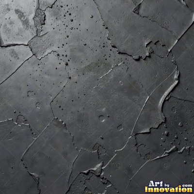 Swirled plaster ceiling pattern of overlapping circles in cool gray