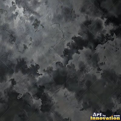 Swirled plaster ceiling pattern of overlapping circles in cool gray