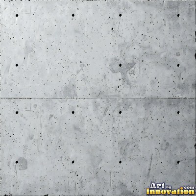 Poured concrete in pale off-white with soft cloudy color variation