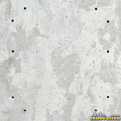 Gray concrete slab with a fine hairline crack running across it