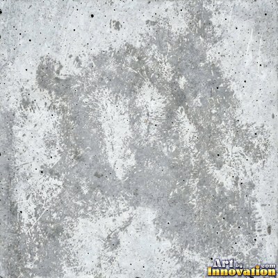Gray concrete slab with a fine hairline crack running across it