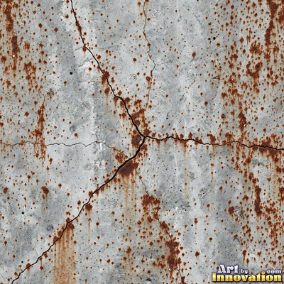 Gray concrete slab with a fine hairline crack running across it