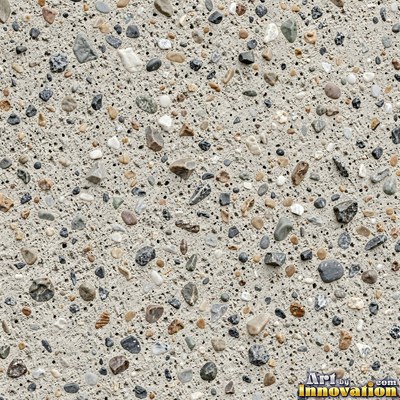 Gray concrete slab with a fine hairline crack running across it