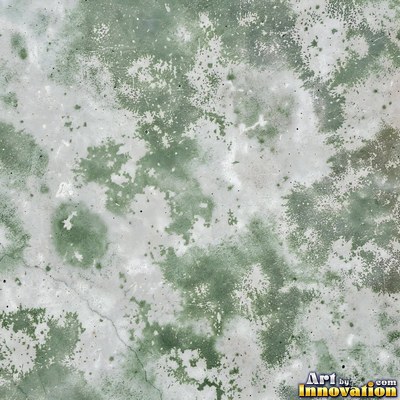Gray concrete slab with a fine hairline crack running across it