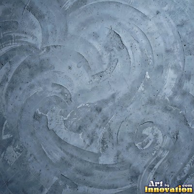 Gray concrete slab with a fine hairline crack running across it