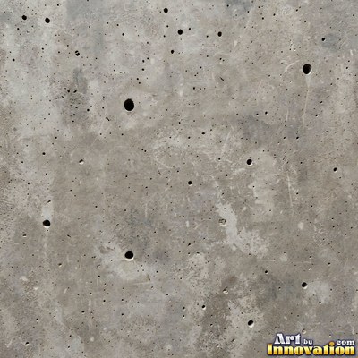 Gray concrete slab with a fine hairline crack running across it