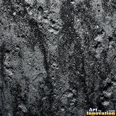 Gray concrete slab with a fine hairline crack running across it