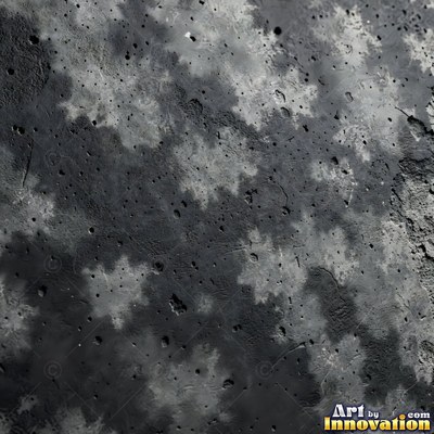 Gray concrete slab with a fine hairline crack running across it
