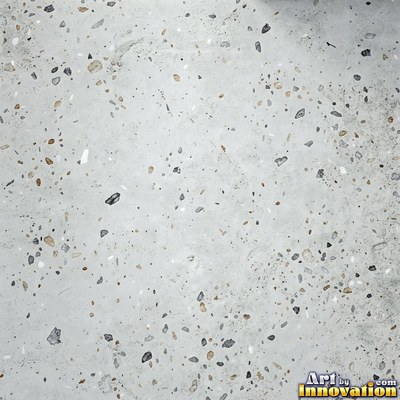 Poured concrete in pale off-white with soft cloudy color variation