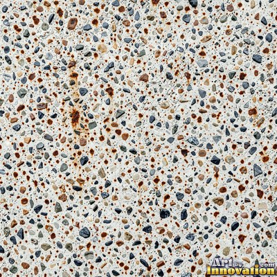 Gray concrete slab with a fine hairline crack running across it