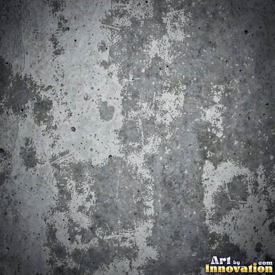 Gray concrete slab with a fine hairline crack running across it
