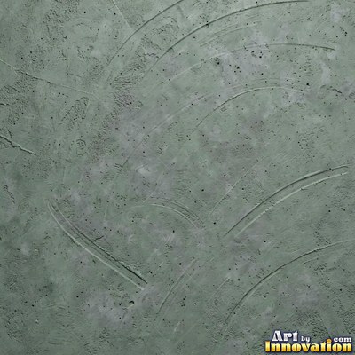 Gray concrete slab with a fine hairline crack running across it