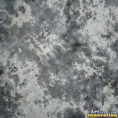 Acid washed concrete with mottled light and dark gray staining