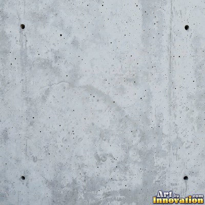 Gray concrete slab with a fine hairline crack running across it