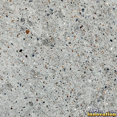 Gray concrete slab with a fine hairline crack running across it