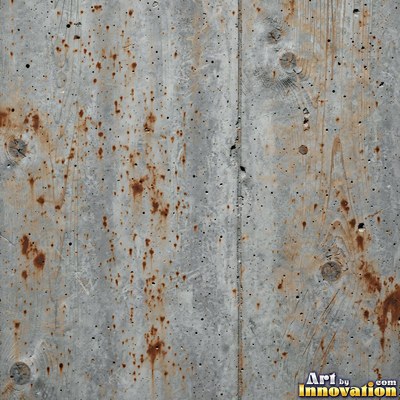 Acid washed concrete with mottled light and dark gray staining