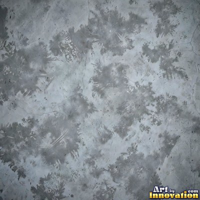 Gray concrete slab with a fine hairline crack running across it