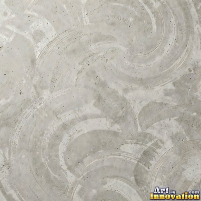 Poured concrete in pale off-white with soft cloudy color variation