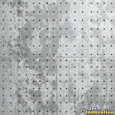 Poured concrete in pale off-white with soft cloudy color variation
