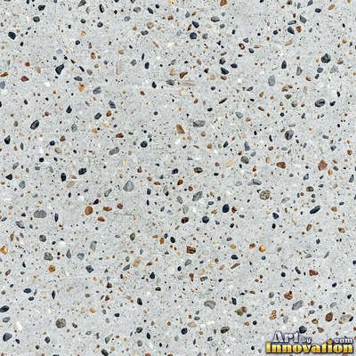 Acid washed concrete with mottled light and dark gray staining