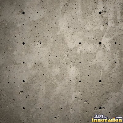 Gray concrete slab with a fine hairline crack running across it