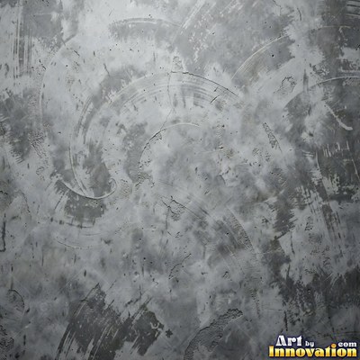 Acid washed concrete with mottled light and dark gray staining
